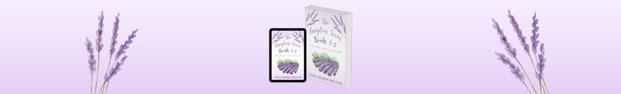 Lavender background with the Hamptons Box Set