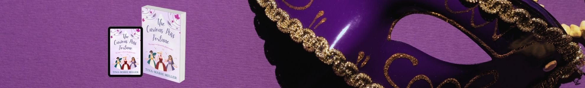 Purple mask with book cover