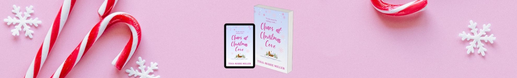 3D book cover with candy canes and snowflakes