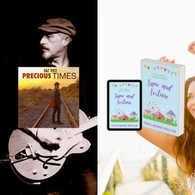 Daz Rice's album Precious Times and Fame and Fortune 3D book cover